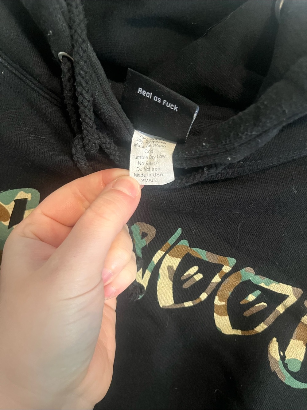 Rare BADWOOD camo Black Women's Hoodie Jacket